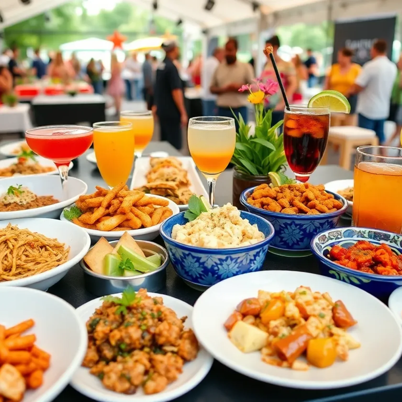 Assorted dishes and drinks from Orlando's Sip & Savor Weeks event