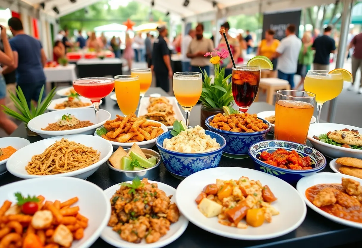 Assorted dishes and drinks from Orlando's Sip & Savor Weeks event