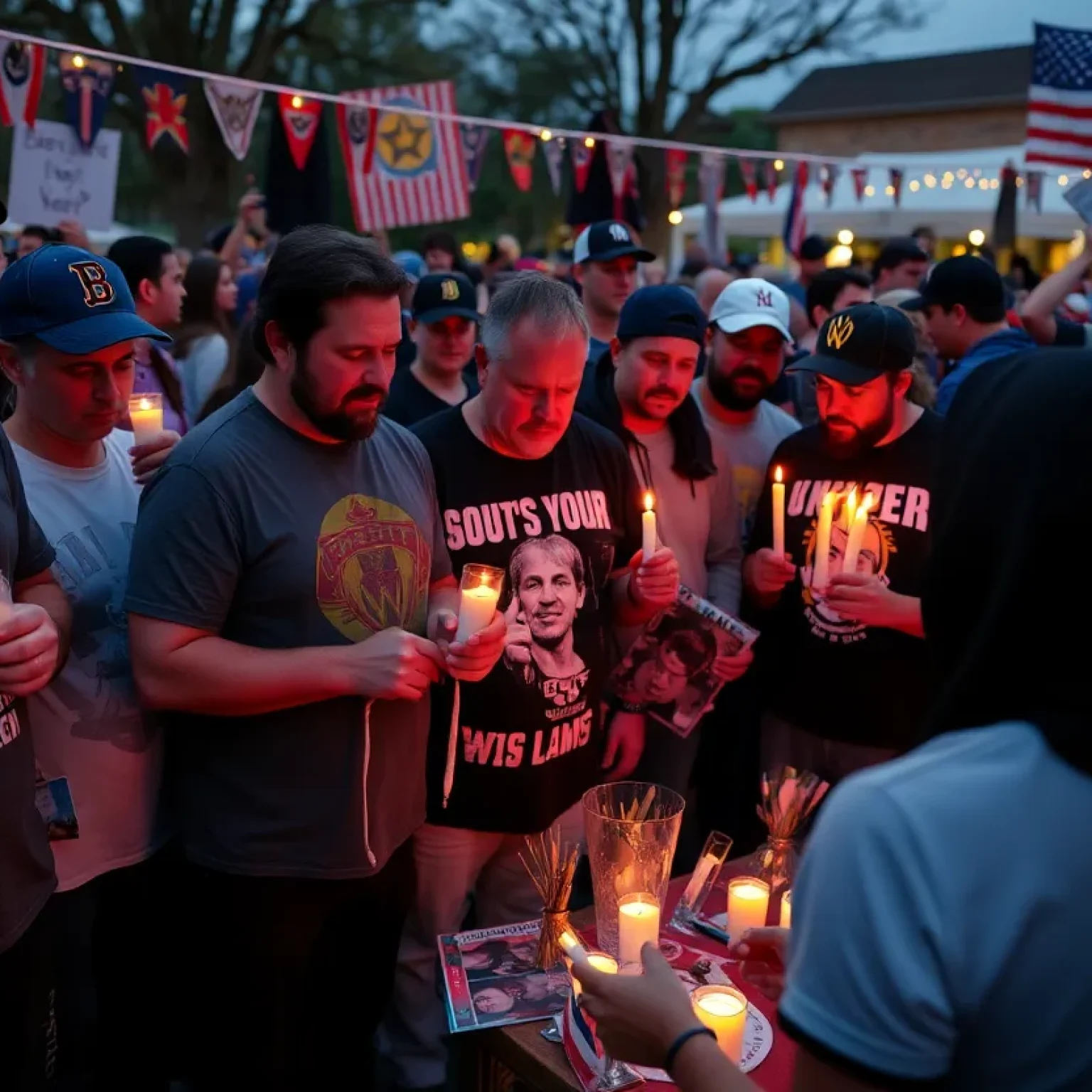 Wrestling fans gathered to pay tribute to Hulk Hogan