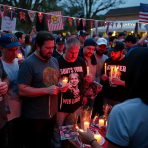 Wrestling fans gathered to pay tribute to Hulk Hogan