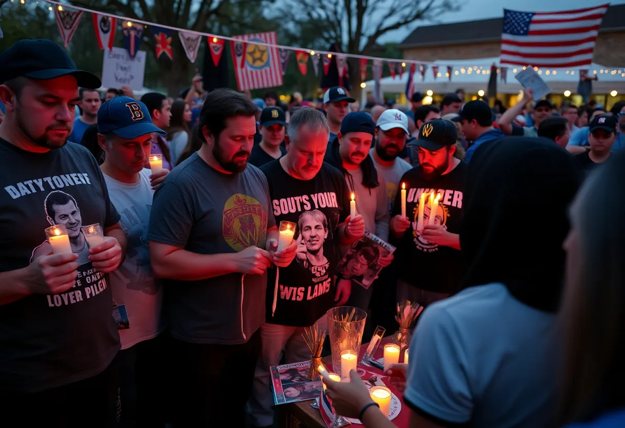 Wrestling fans gathered to pay tribute to Hulk Hogan
