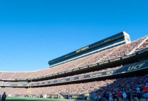 UCF Knights football fans cheering in the stadium