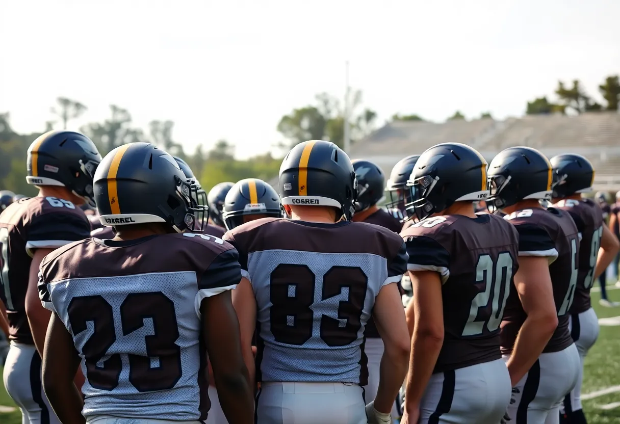 UCF Knights football team huddle during a game
