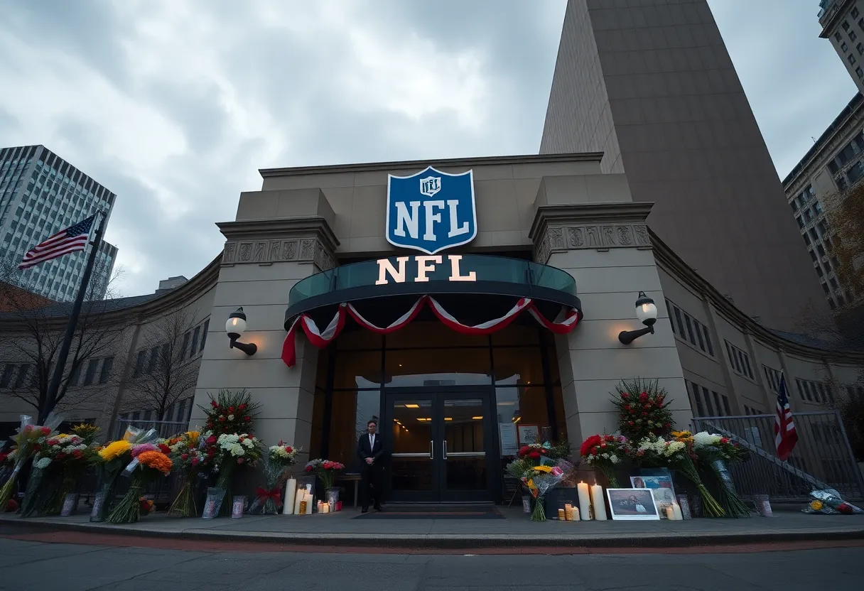 Vigil at NFL Headquarters