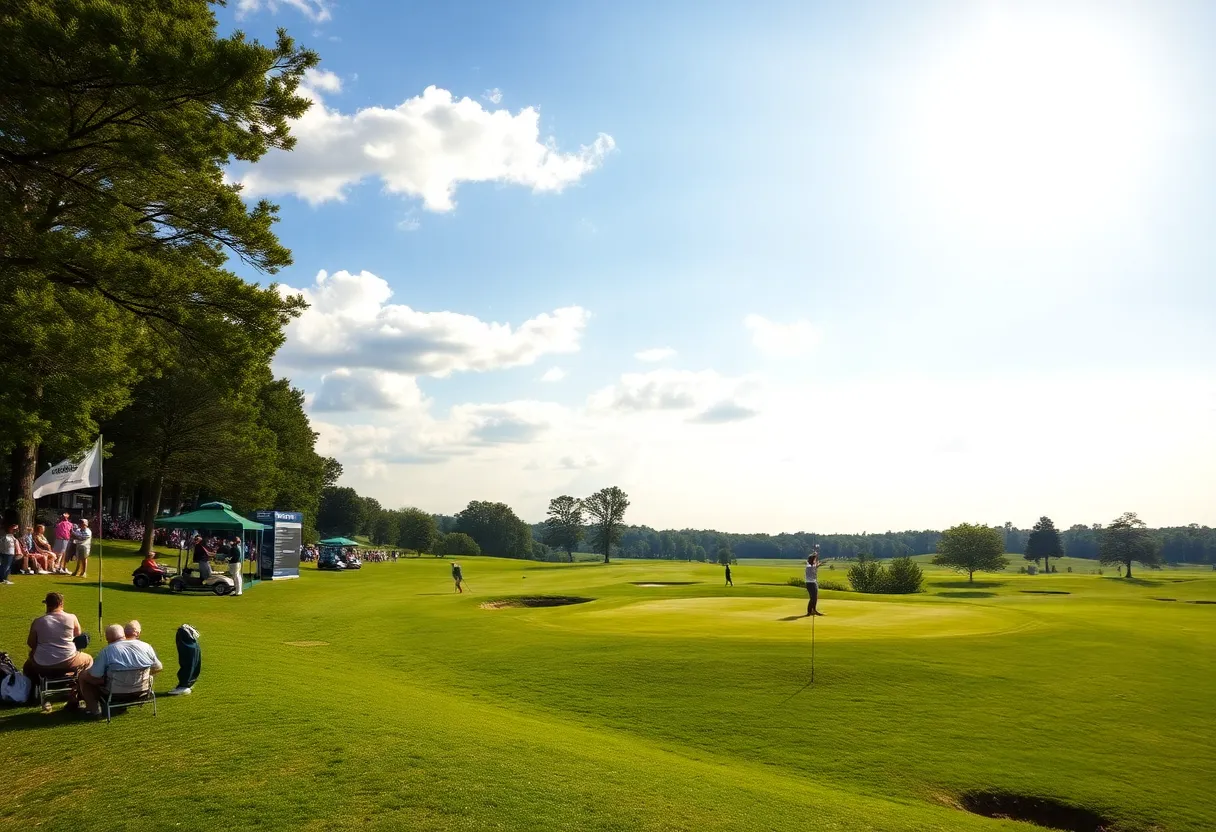 Golfers participating in the Arnold Palmer Invitational at Bay Hill