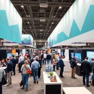 Attendees networking at the Building Products Expo in Orlando