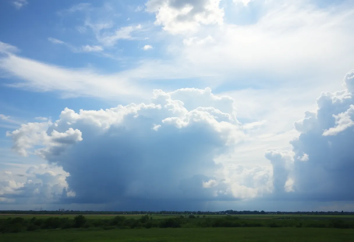 Heatwave in Central Florida with storm clouds on the horizon