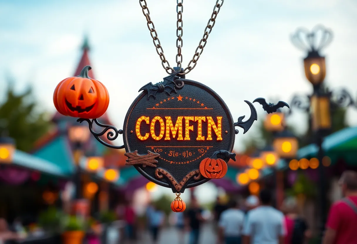 Deathly Afraid necklace designed for Halloween Horror Nights at Universal Studios Orlando