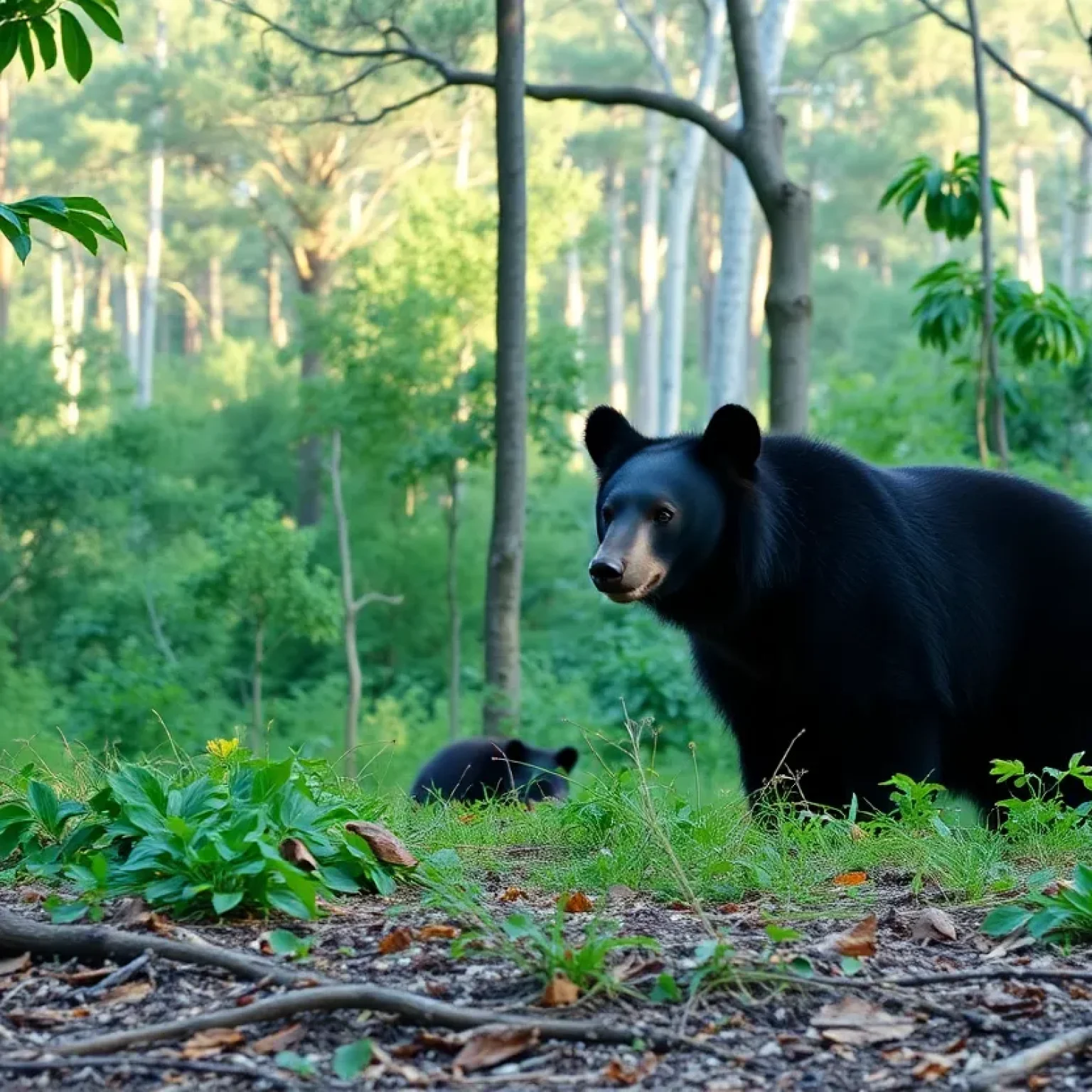 Florida Black Bear in Natural Habitat