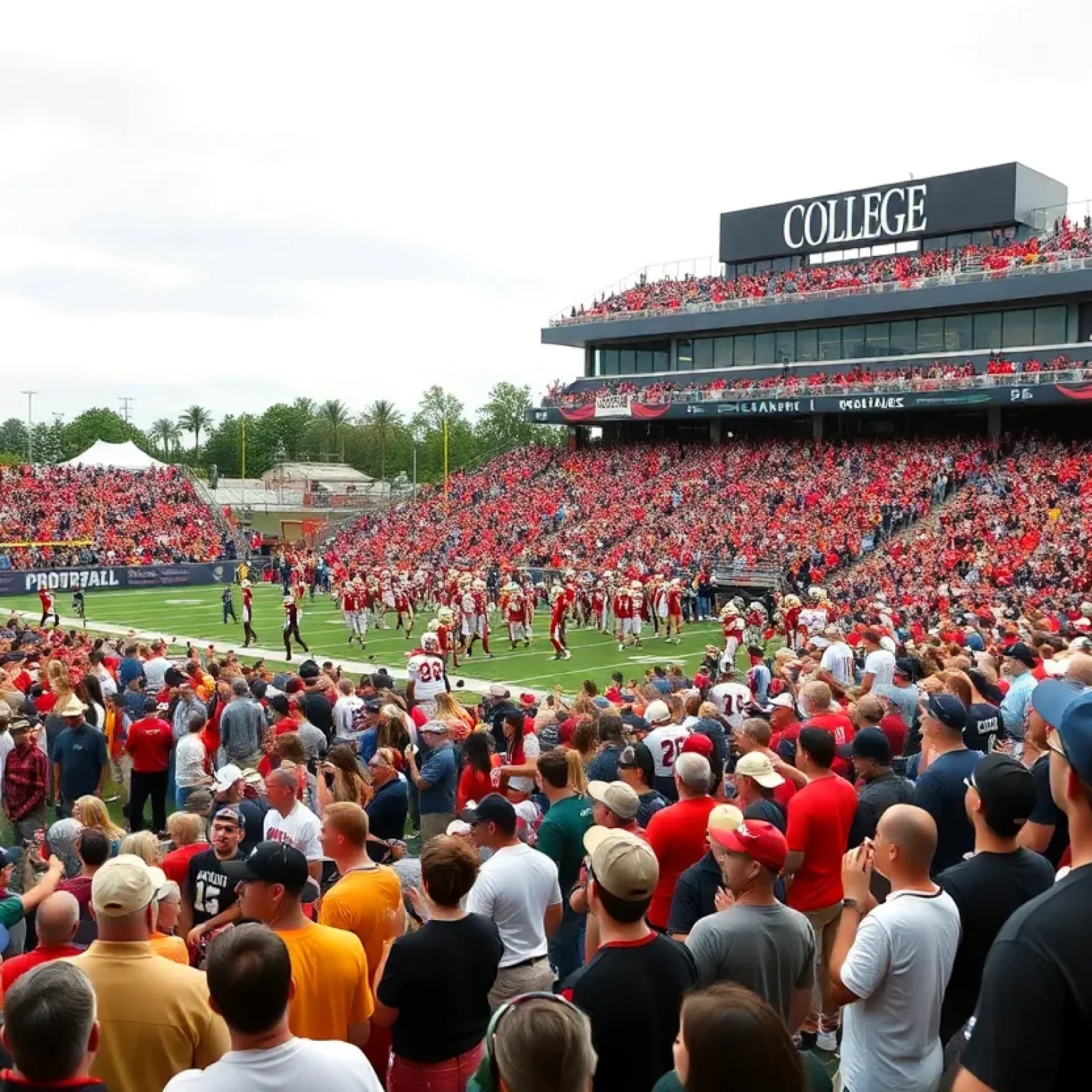 Exciting football game at Florida State University stadium