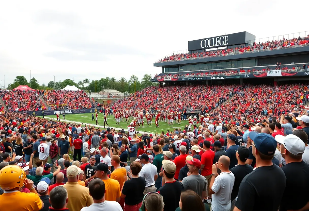 Exciting football game at Florida State University stadium