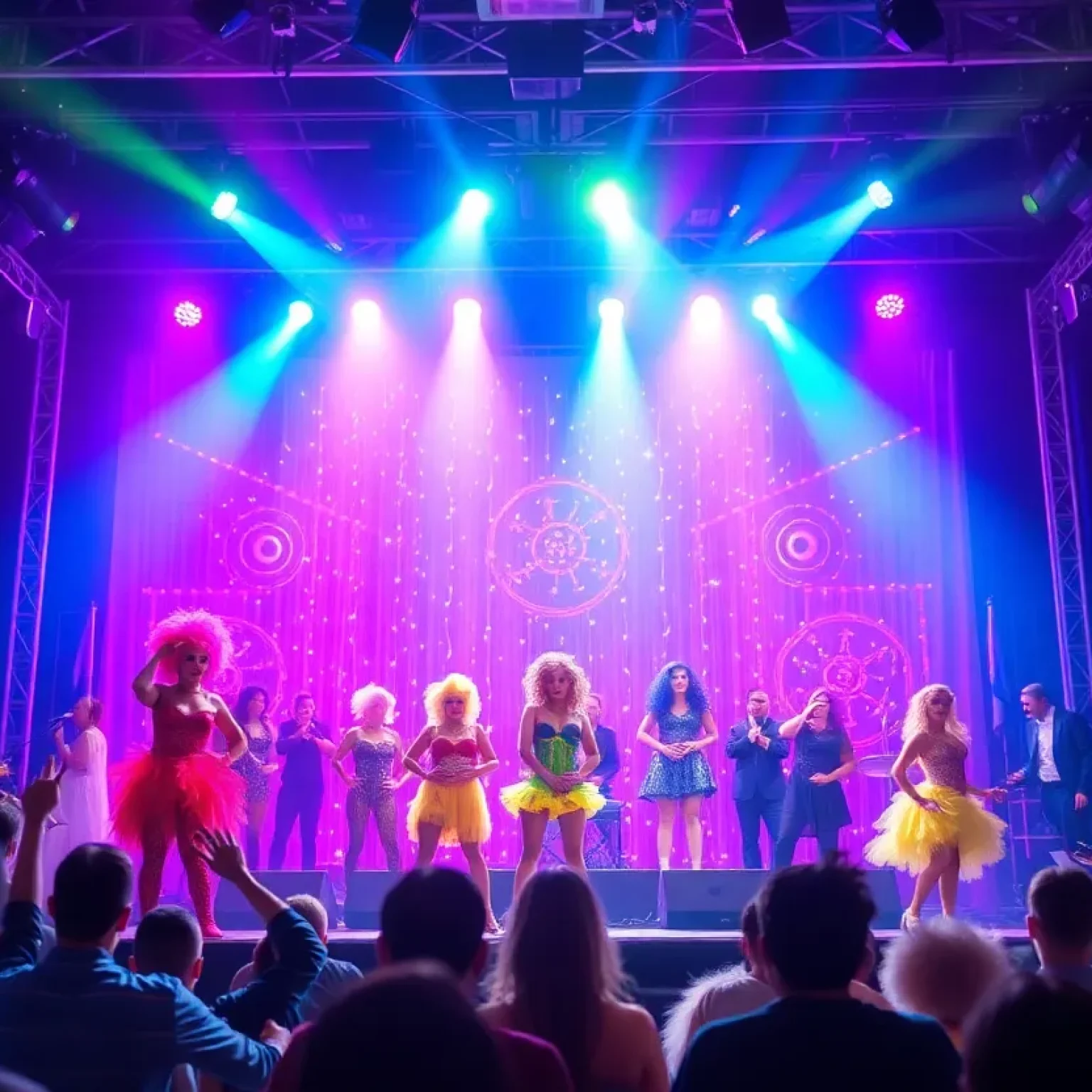Stage celebration of drag performance