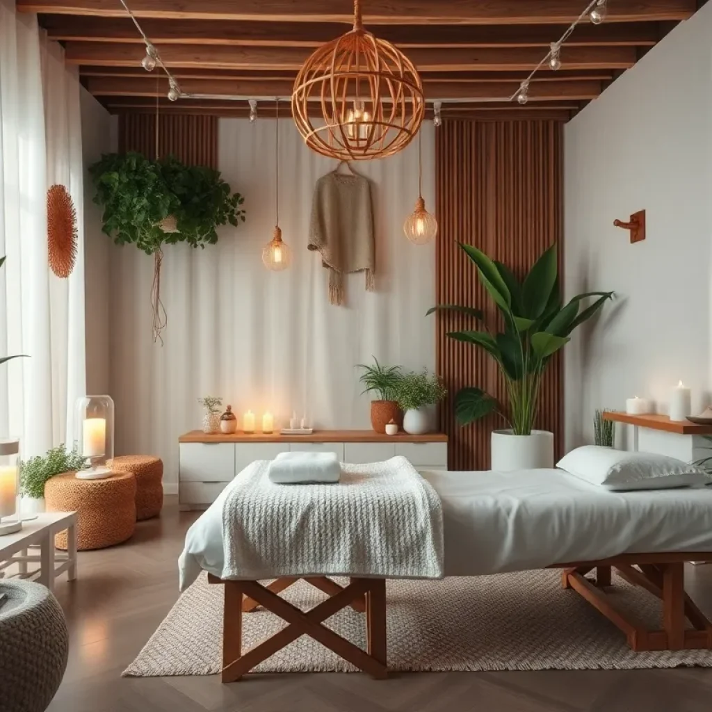 Interior of a wellness spa with calming decor