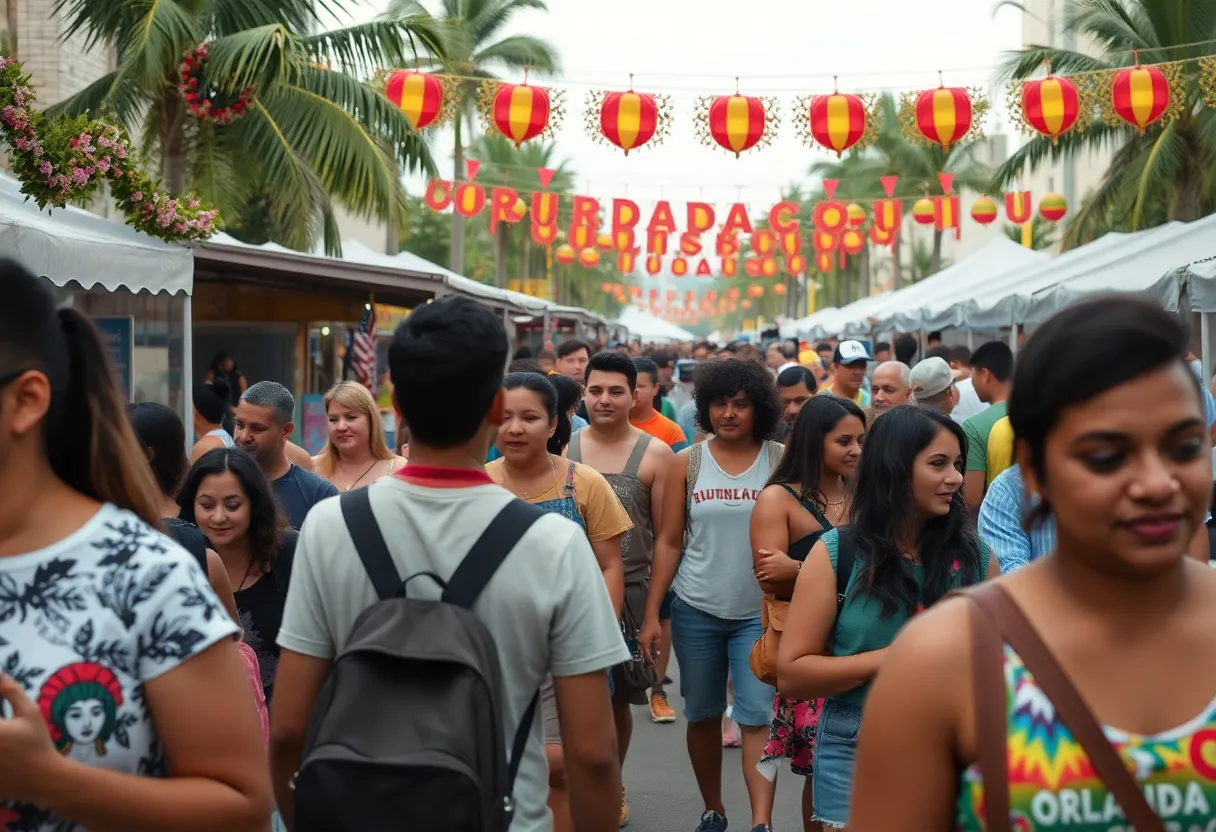 Community enjoying Labor Day celebrations in Orlando