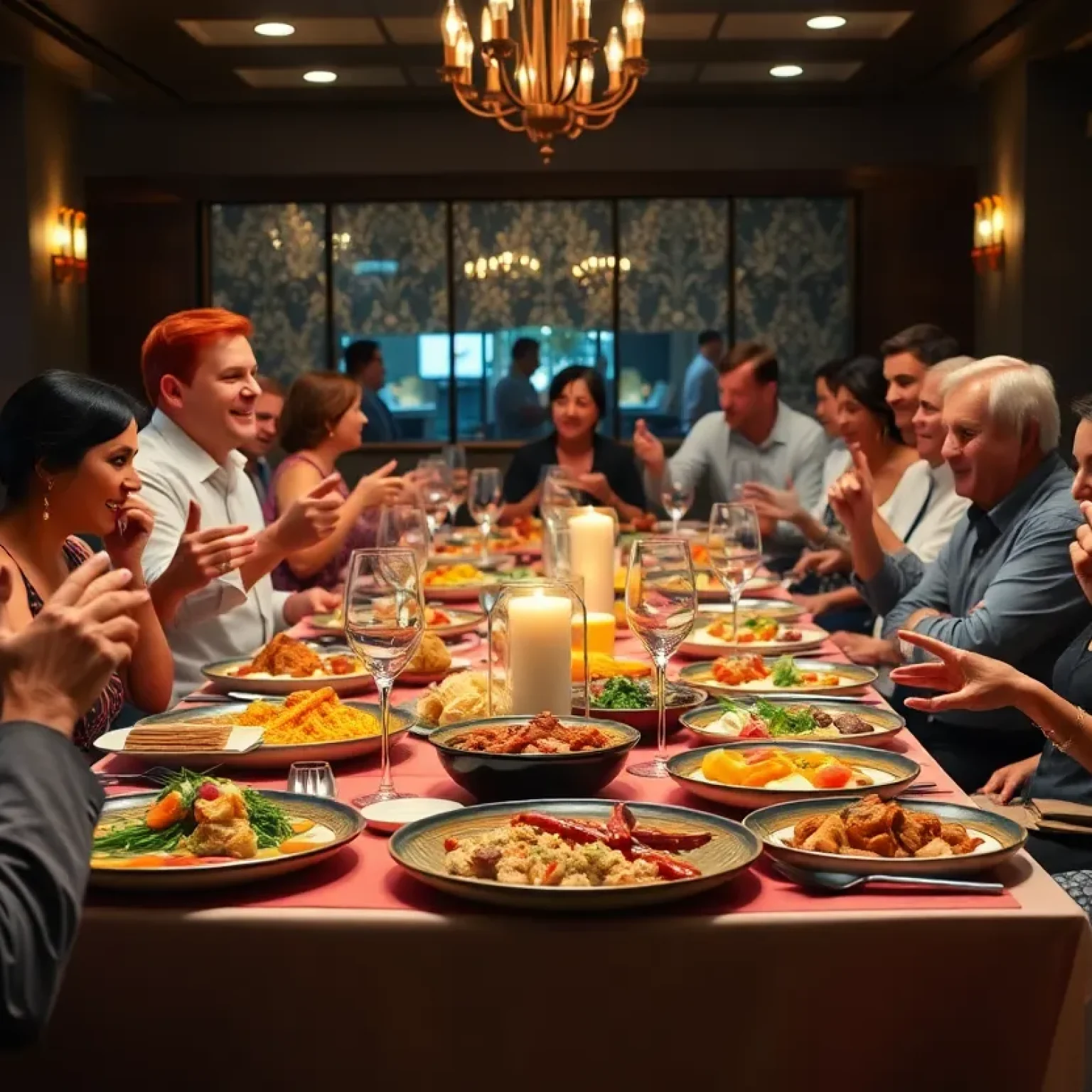 Guests enjoying a gourmet meal at Magical Dining event in Orlando
