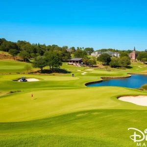 View of the renovated Magnolia Golf Course with challenging holes and landscape design.