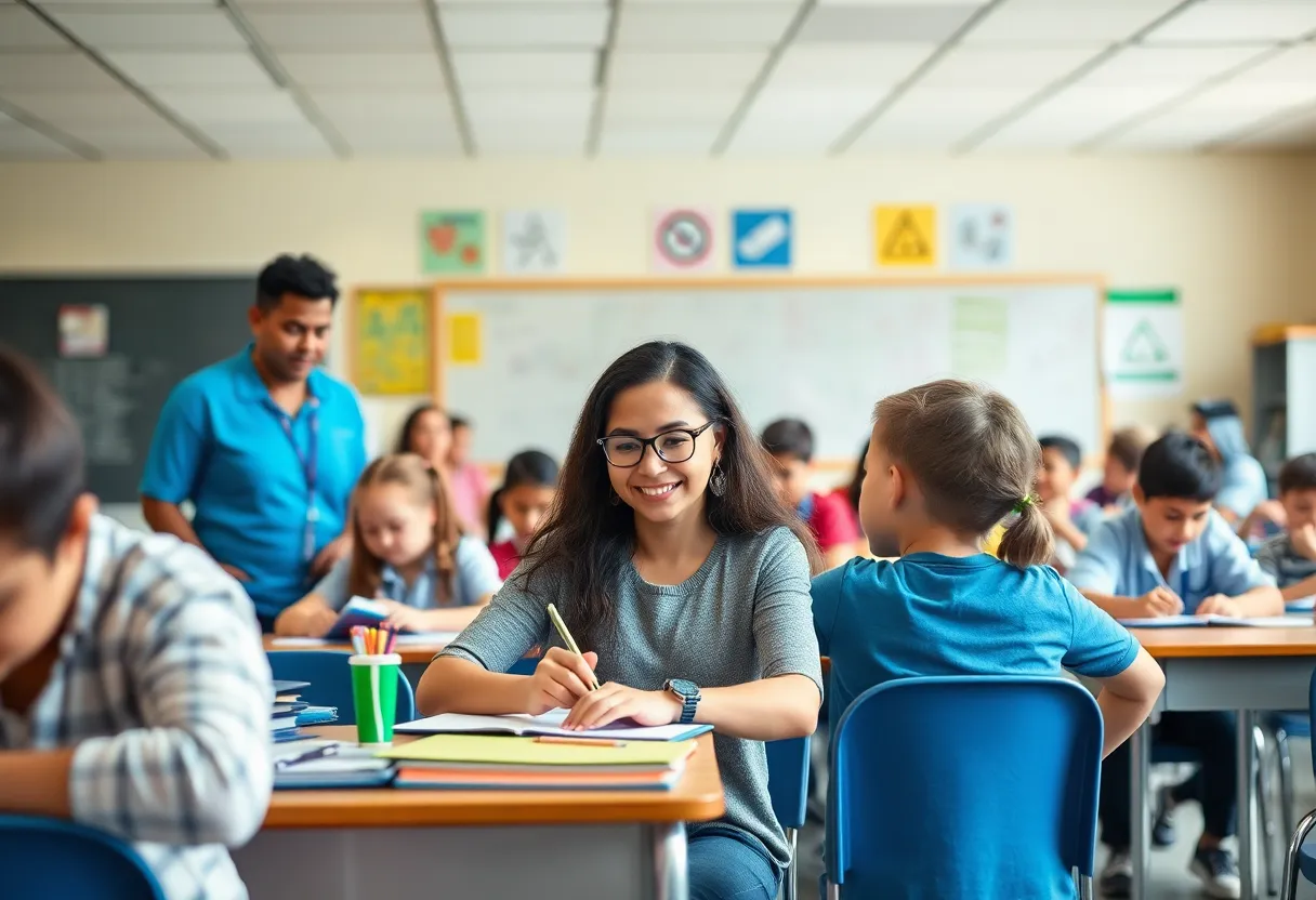 Teachers and students preparing for the new school year at Orange County Schools