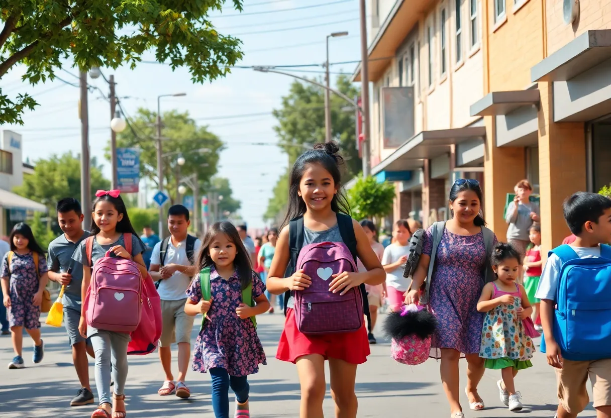 Families participating in Orlando's back-to-school events
