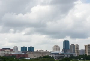 City skyline of Orlando depicting community service organizations