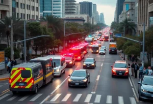 Scene of a hit-and-run accident in Orlando