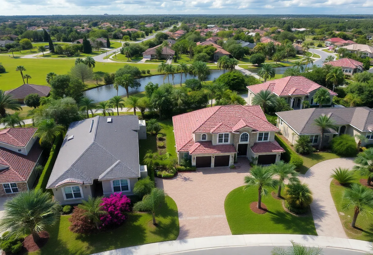 Luxury homes in Orlando showcasing beautiful architecture and landscaping.