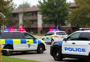 Police vehicles at the Village Springs at Lake Orlando complex