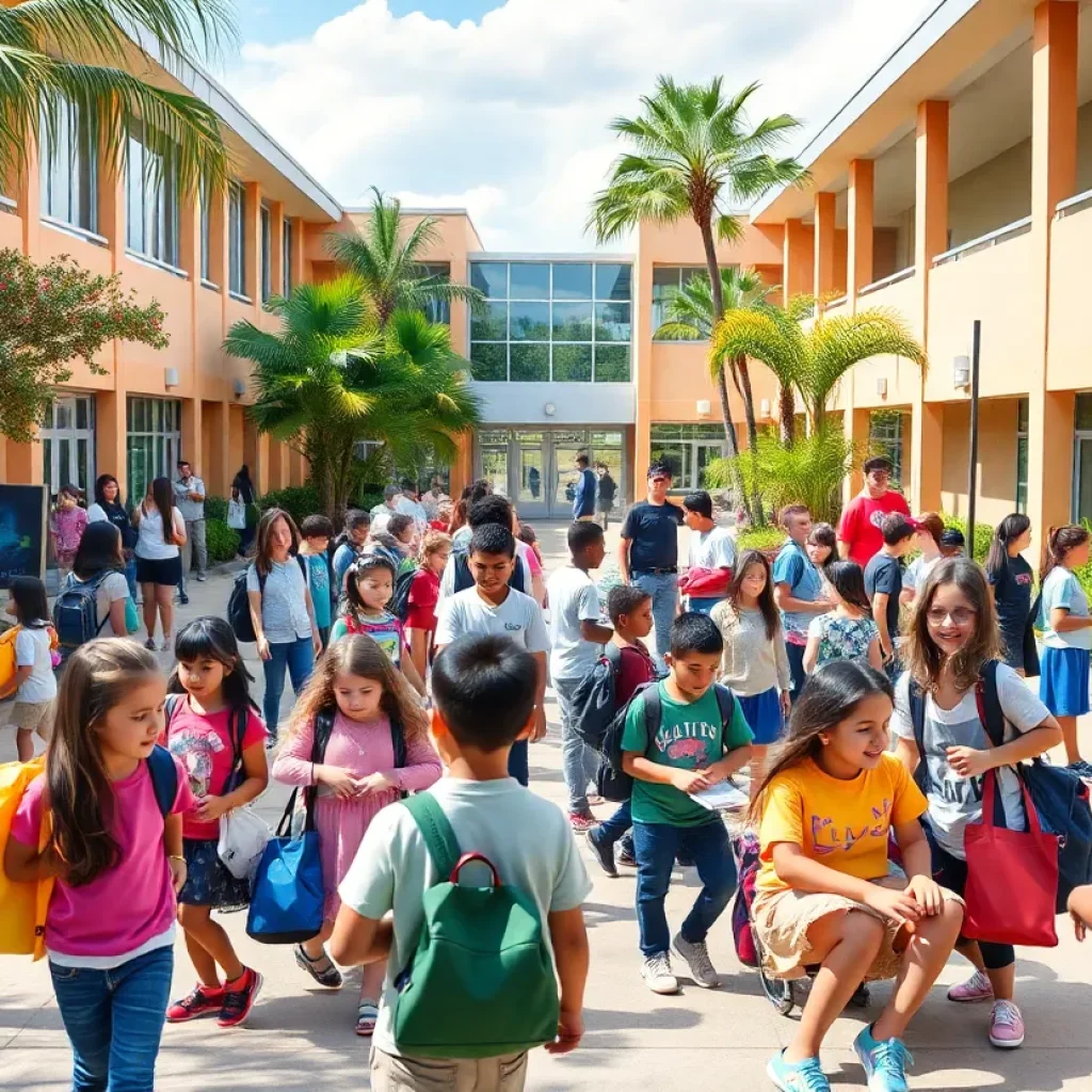 Students engaged in activities at a private K-12 school in Orlando