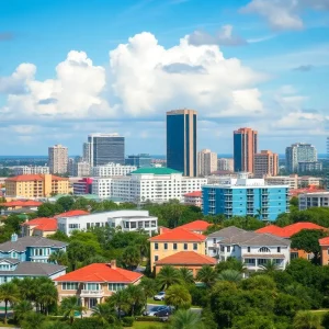 Aerial view of Orlando showcasing residential properties