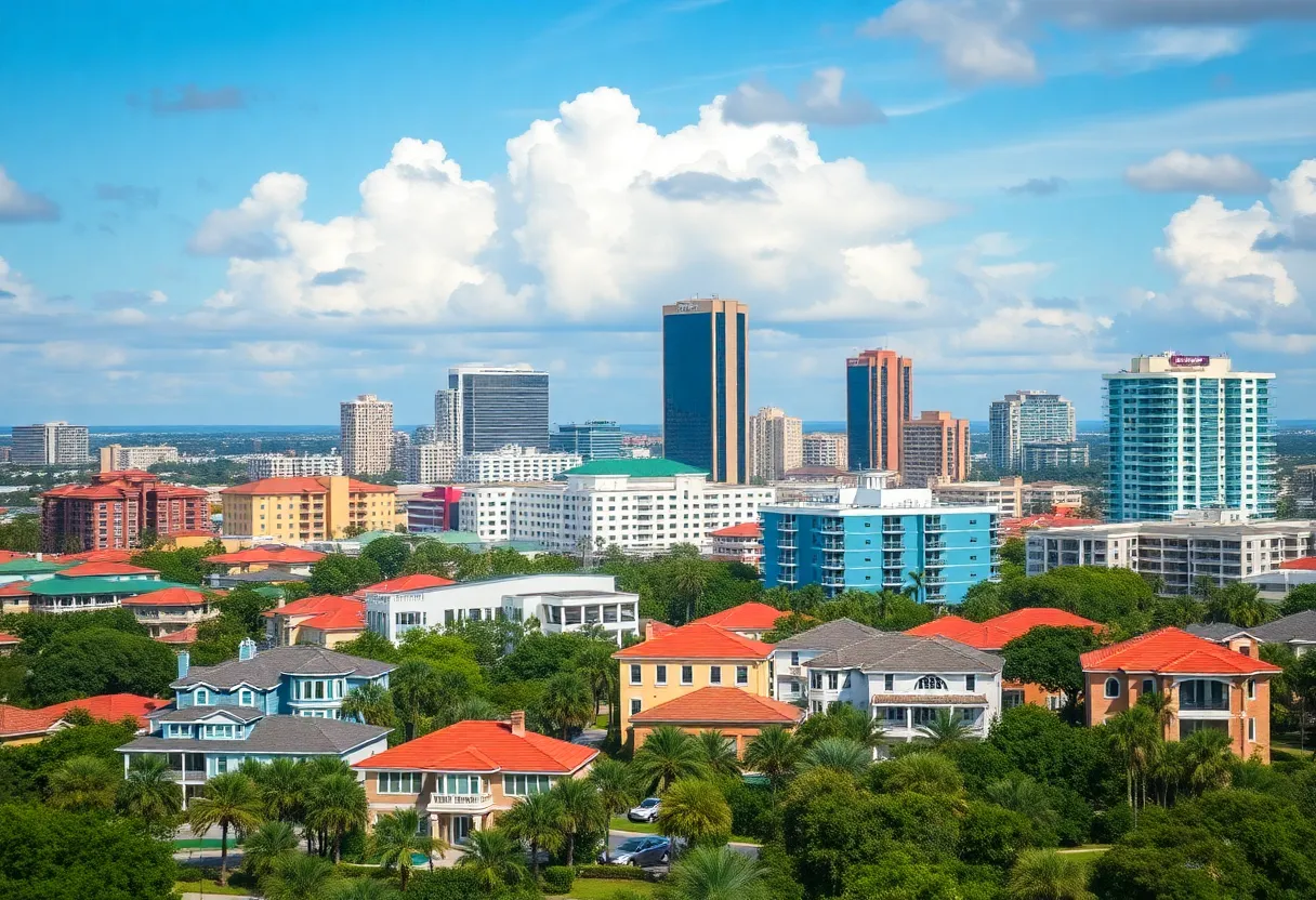 Aerial view of Orlando showcasing residential properties