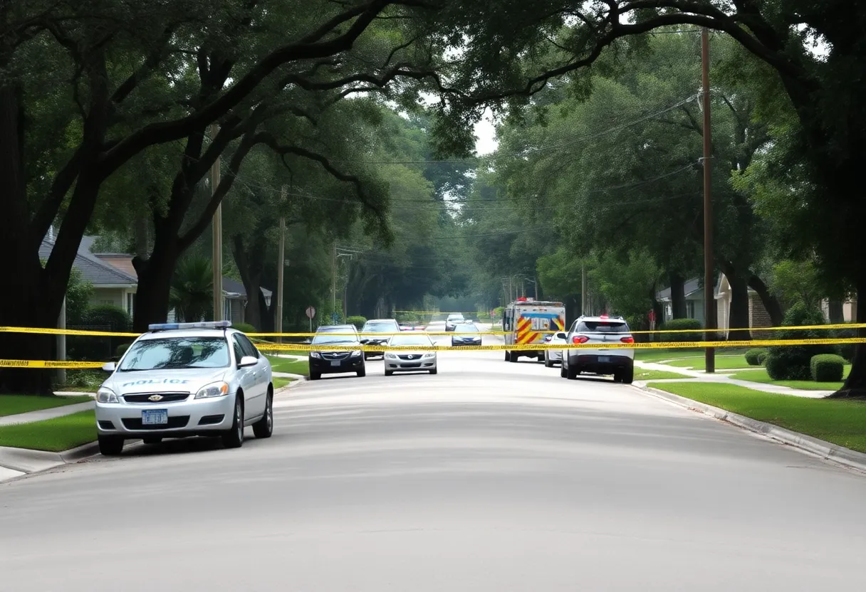 Police presence at the scene of a shooting in Orlando