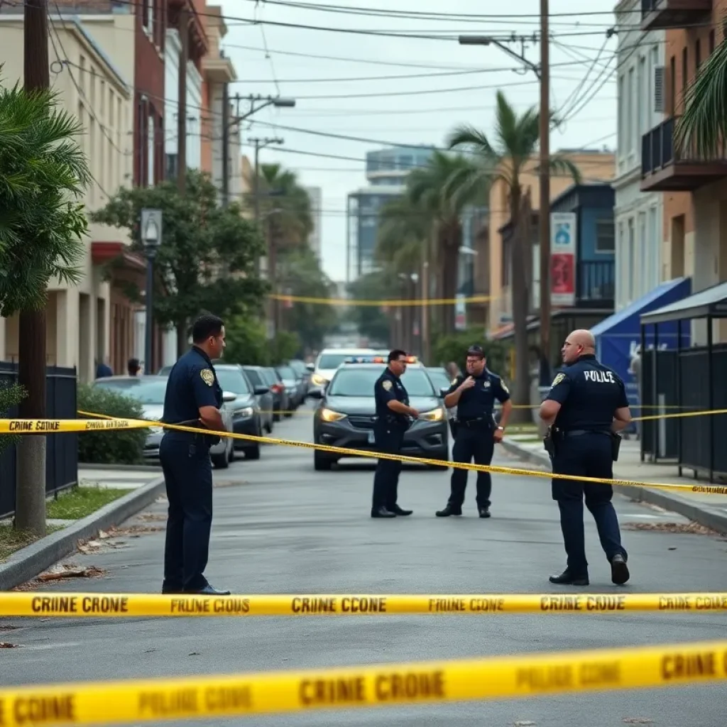Police investigating a shooting scene in Orlando, Florida