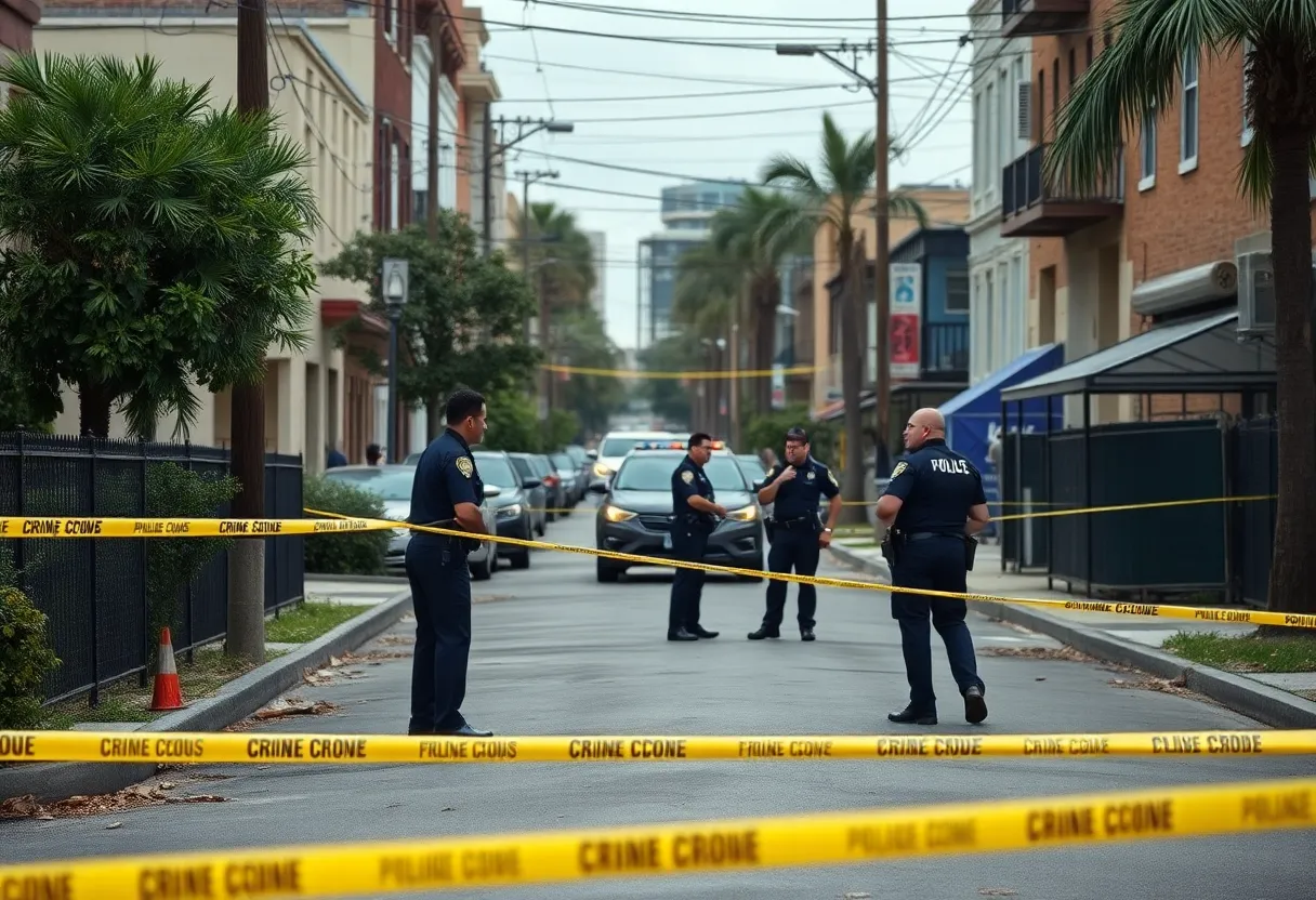 Police investigating a shooting scene in Orlando, Florida