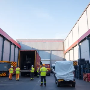 Emergency responders at a PepsiCo warehouse in Orlando