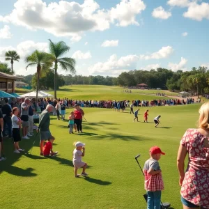 JD players and families enjoying the PNC Championship in Orlando golf course