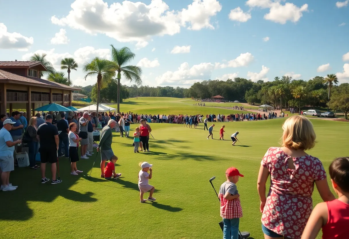 JD players and families enjoying the PNC Championship in Orlando golf course