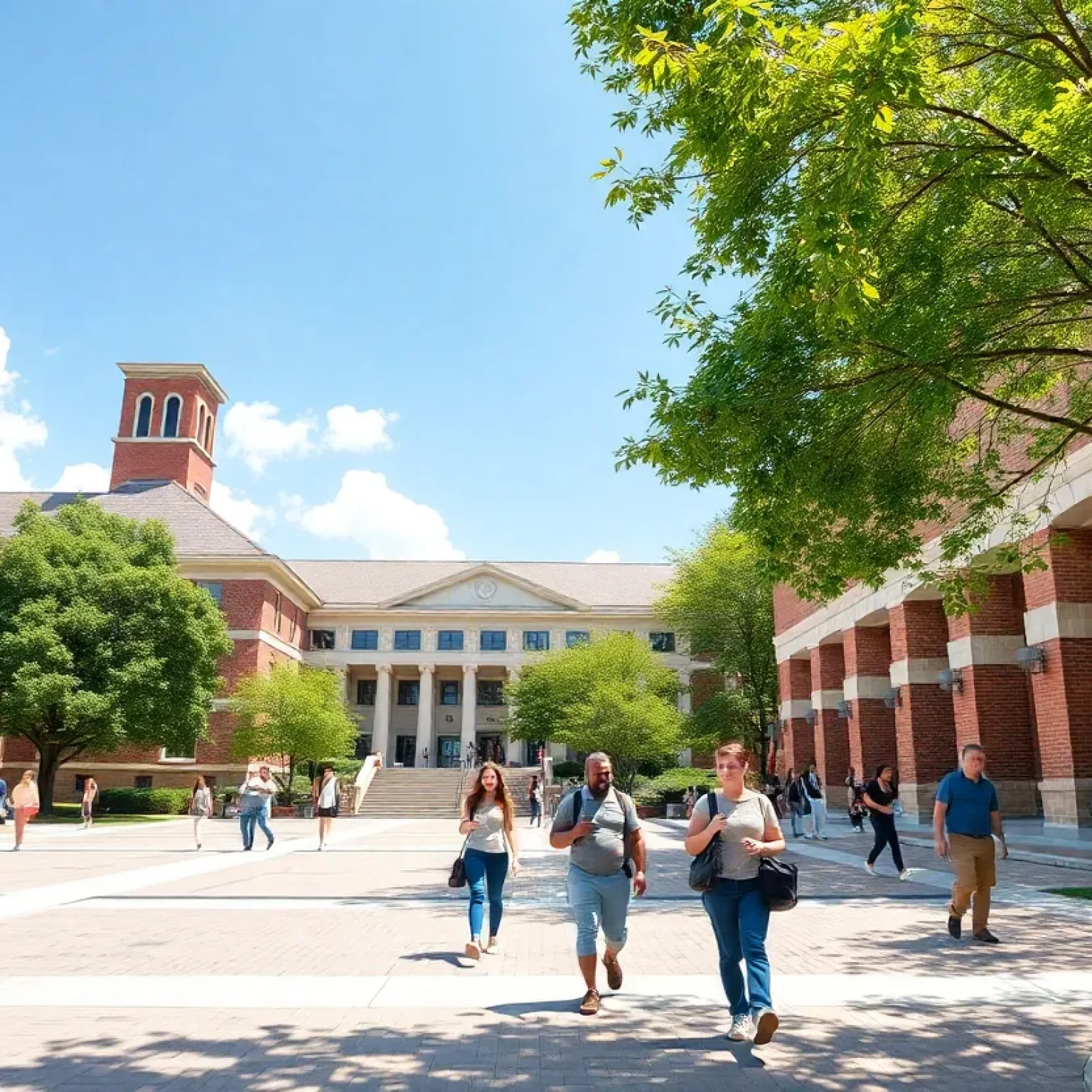 Students enjoying campus life at UCF