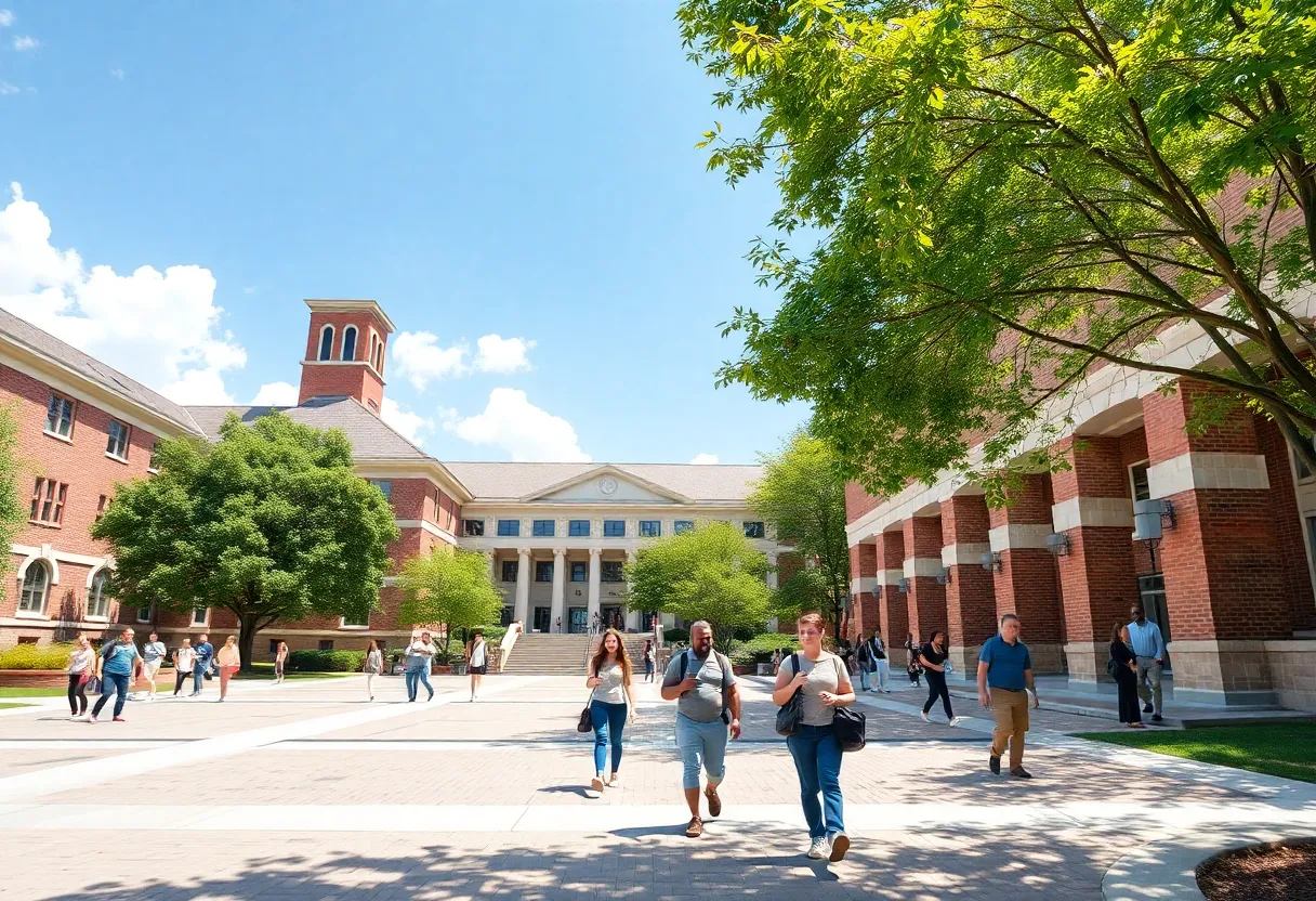 Students enjoying campus life at UCF