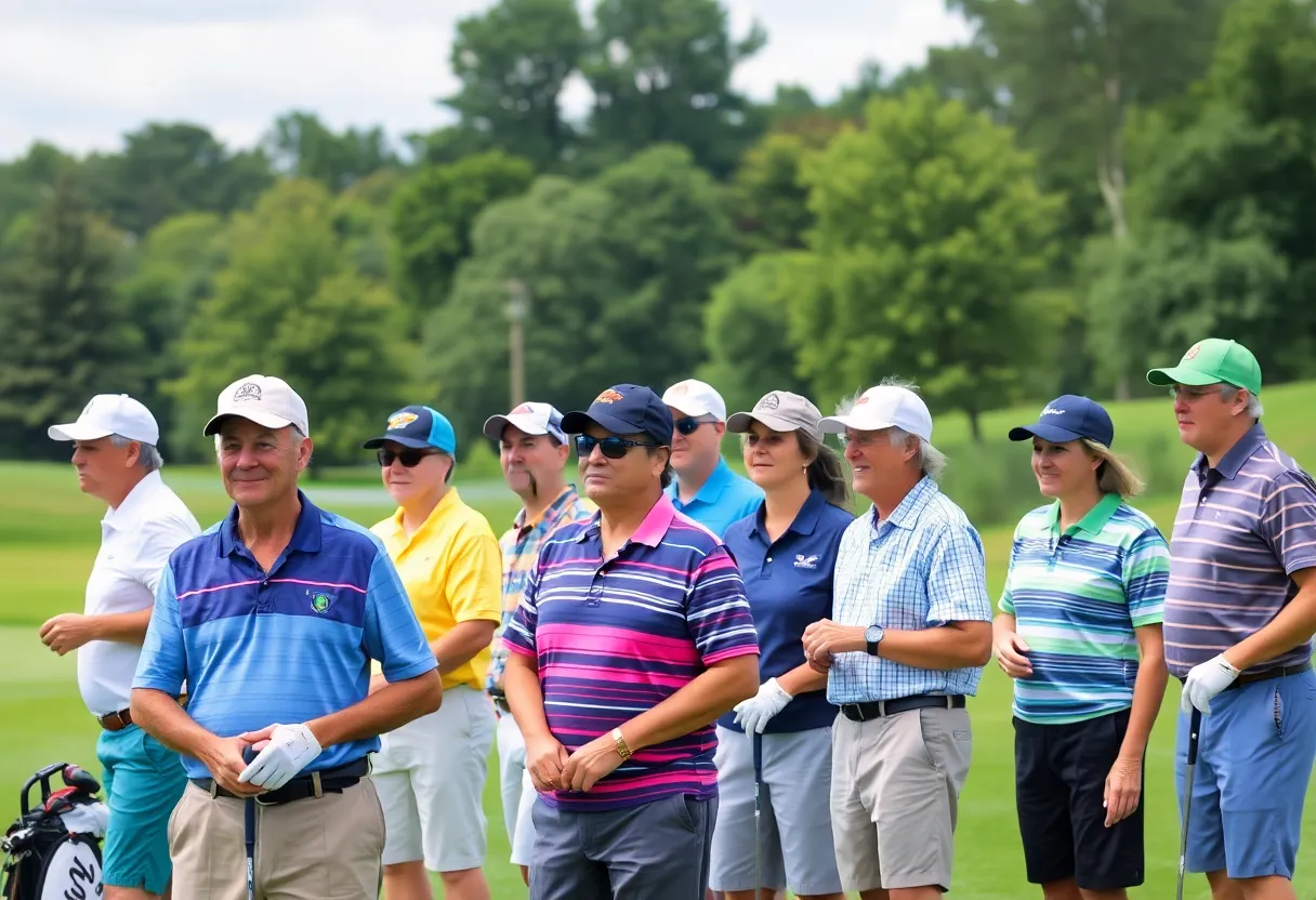 Golfers participating in the Windermere Elementary Golf Tournament