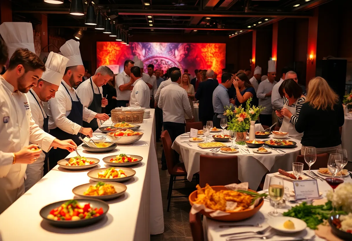 Culinary event in Orlando featuring gourmet dishes and chefs