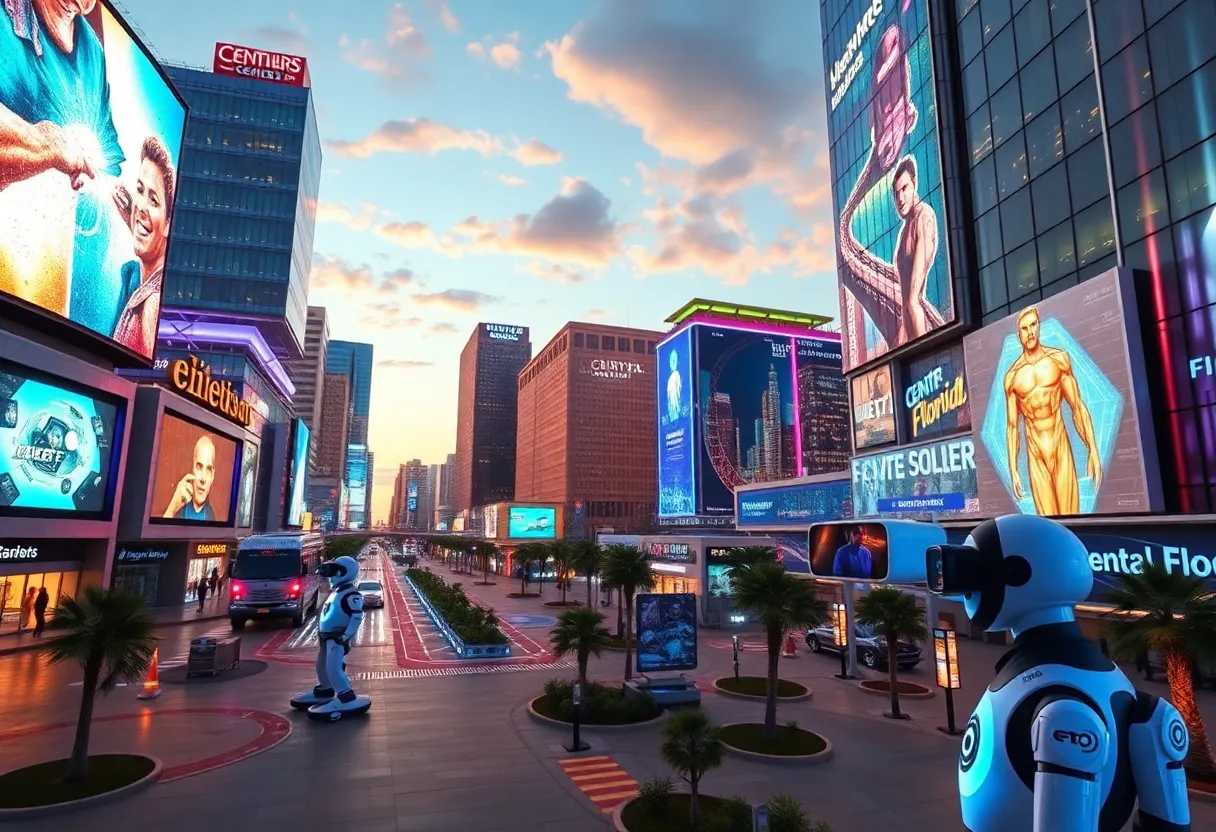 Cityscape of Central Florida with a focus on high-tech industries