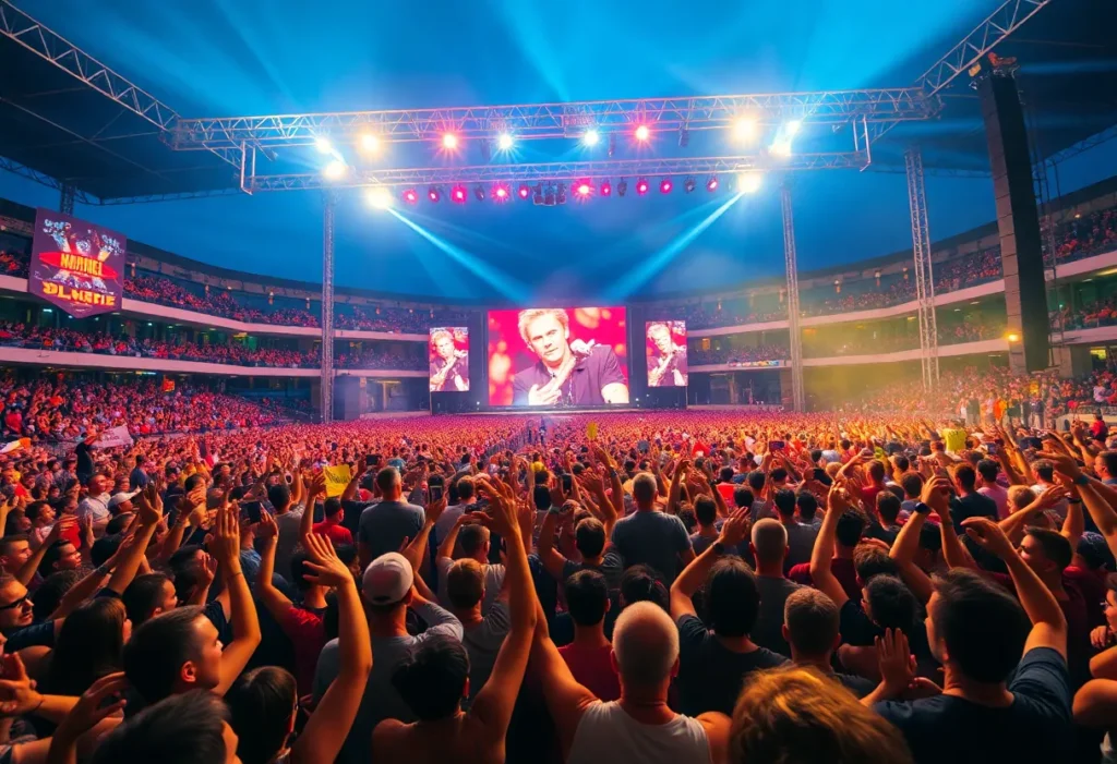 Concert crowd at Chris Brown's Breezy Bowl XX tour in Orlando