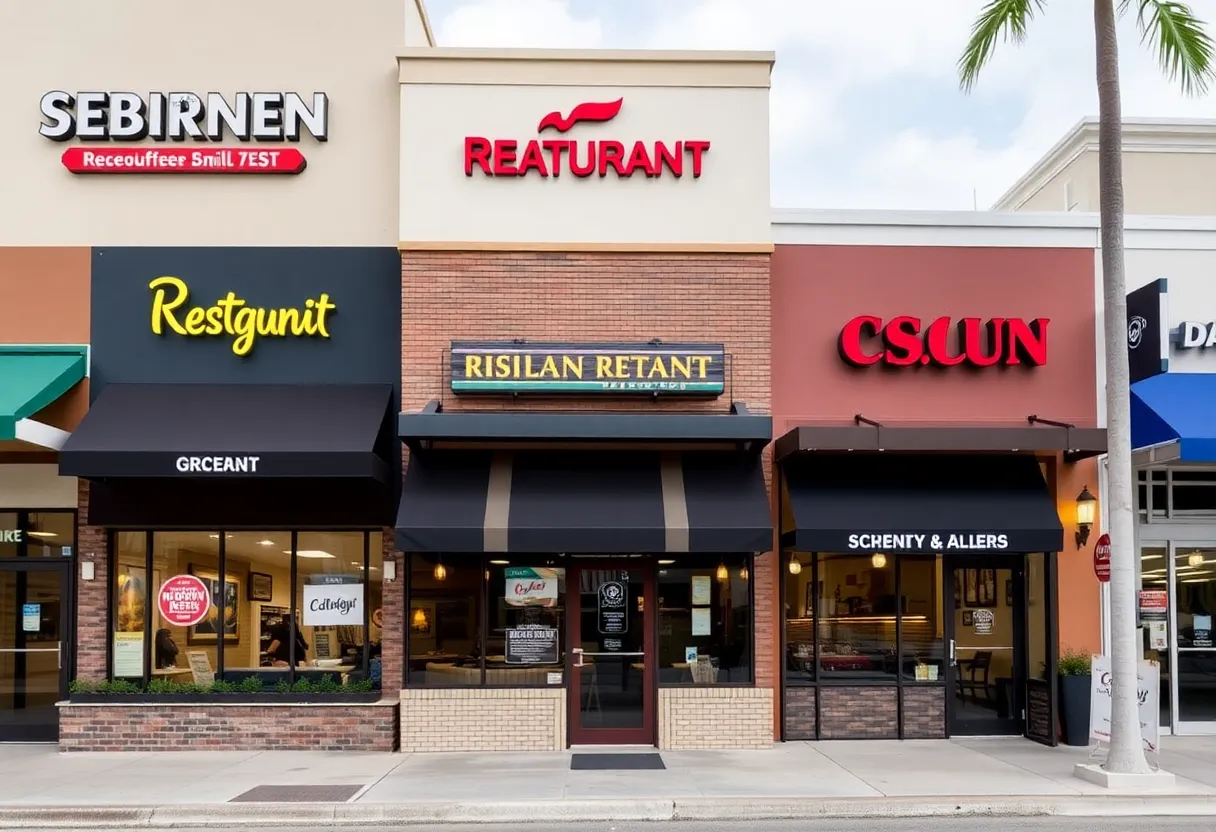 Image of various closed restaurants in Orlando