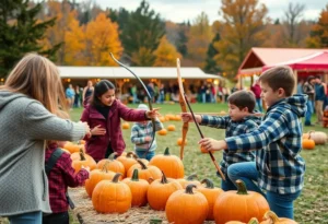 Families enjoying activities at Grande Lakes Orlando's fall festival
