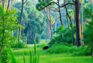 Natural habitat of Florida black bears