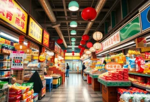 H Mart Orlando supermarket facade with shoppers outside