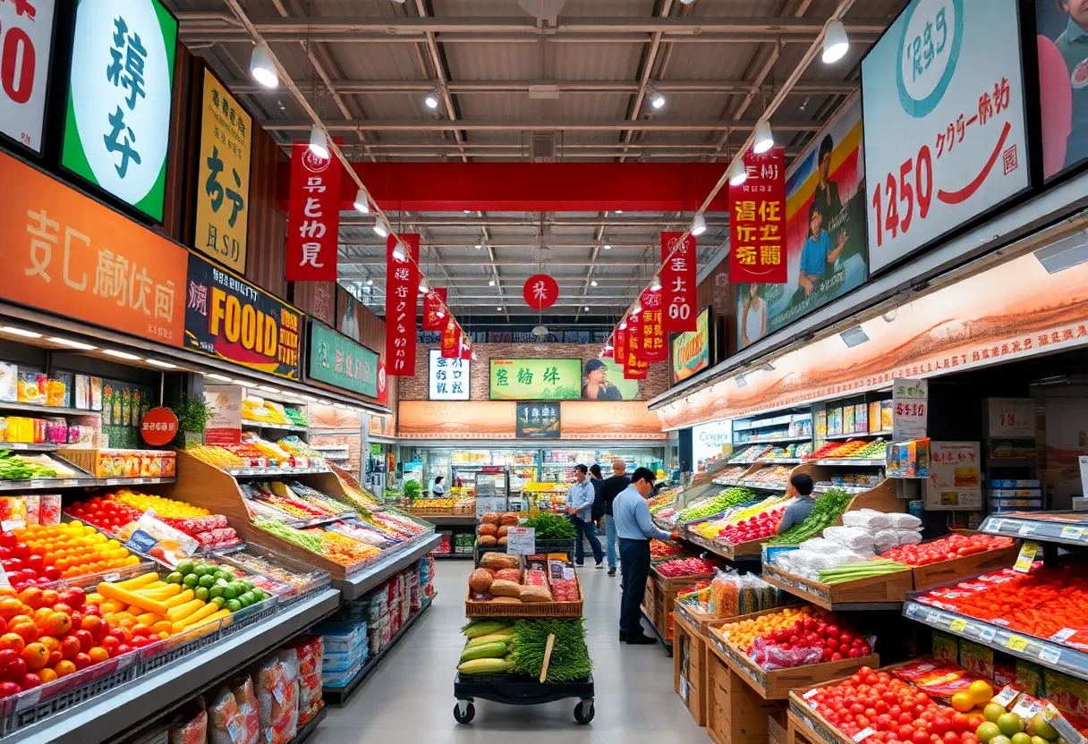 H Mart Orlando supermarket facade with shoppers outside