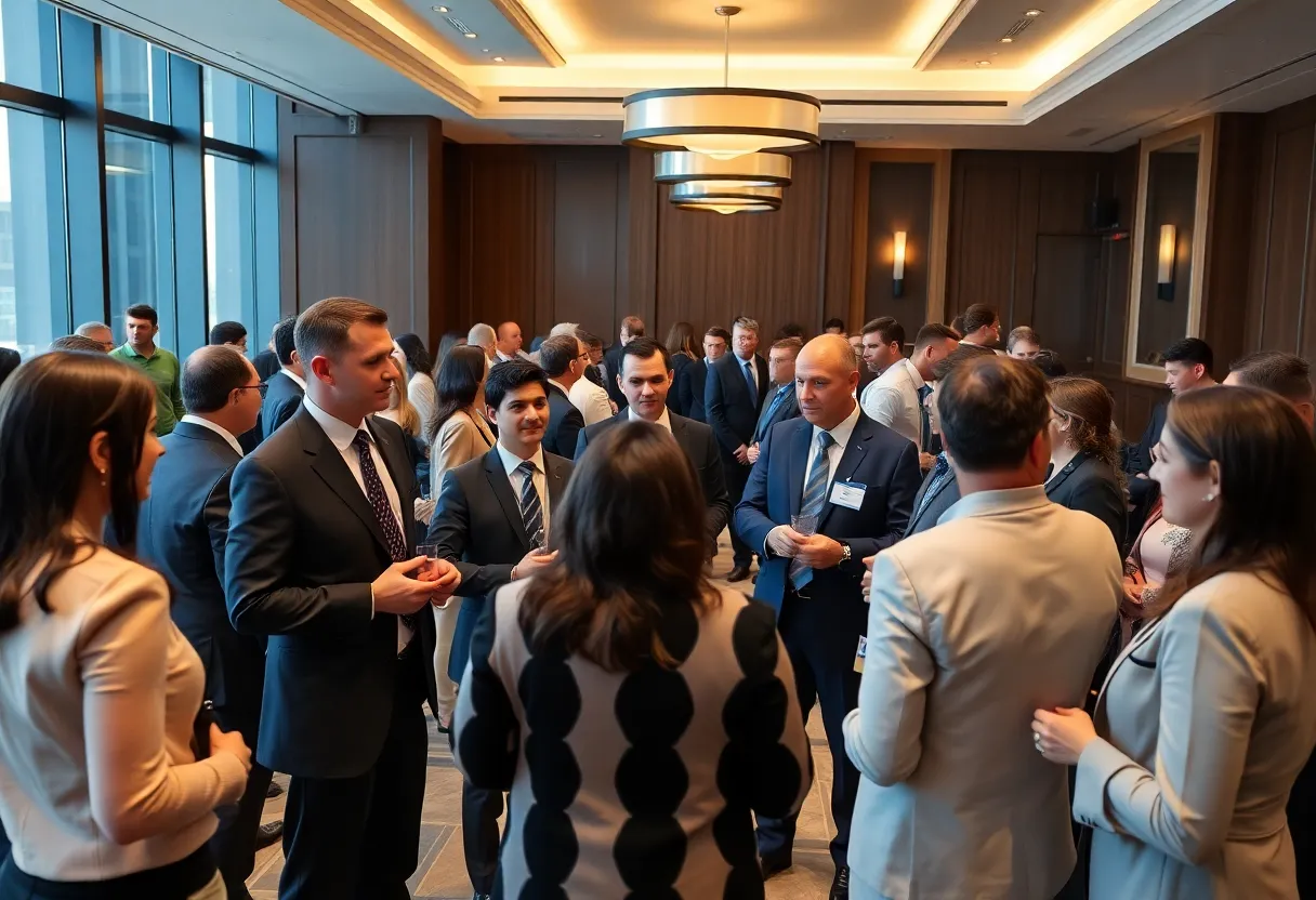 Hospitality professionals networking at the HFTP Annual Business Meeting