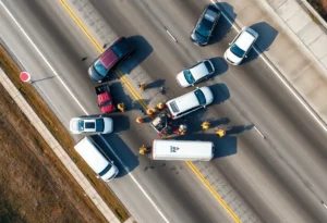 I-95 Multi-Vehicle Crash Scene