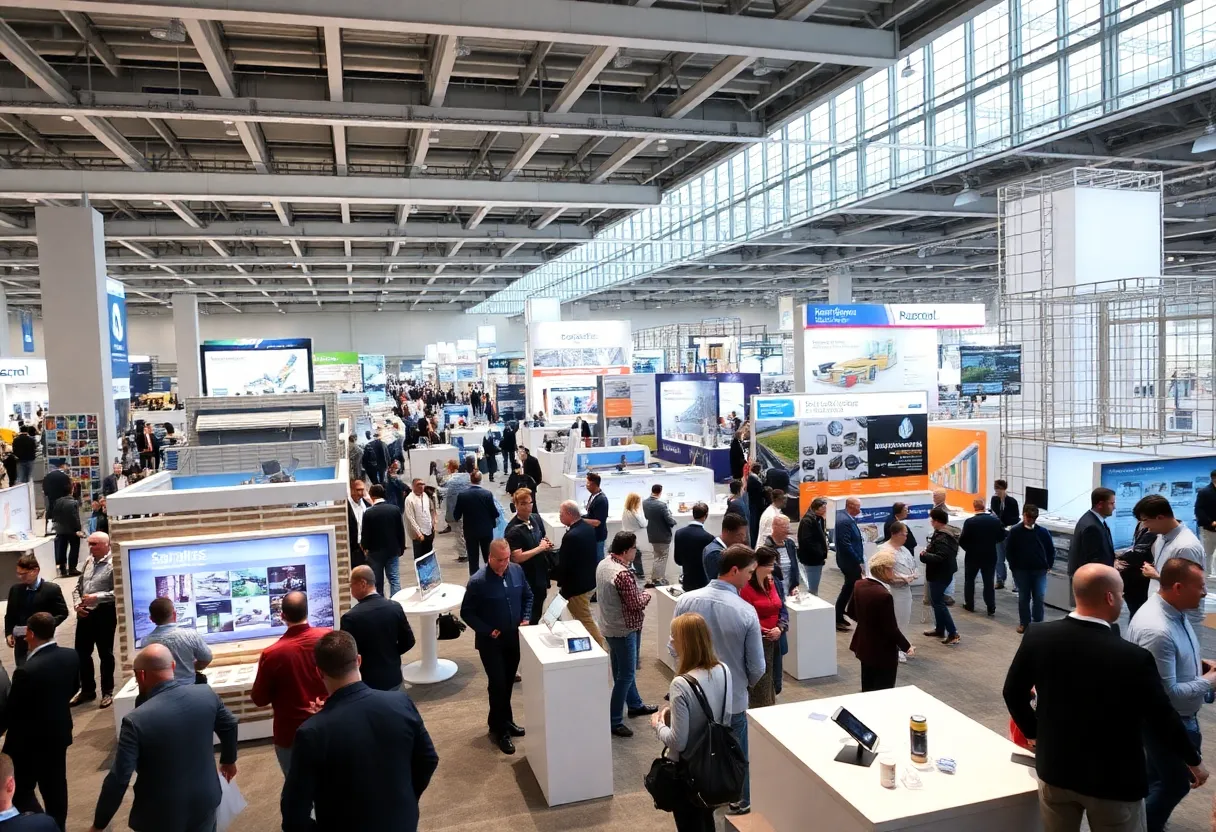 Exhibition at the 2026 International Builders Show with attendees exploring exhibits.