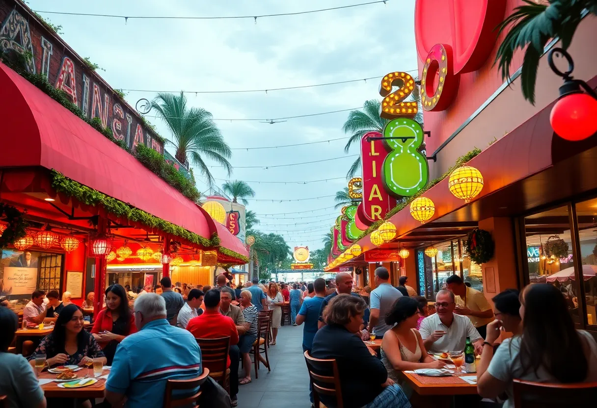 Guests enjoying a dining experience at the Magical Dining event in Orlando.